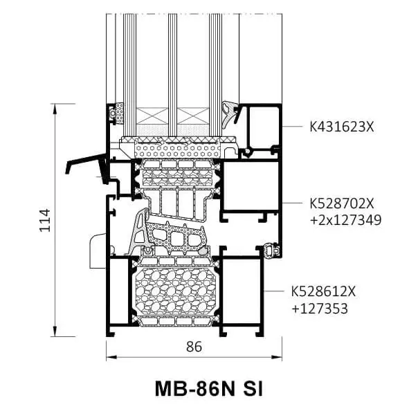 Aluprof MB-86N — теплі алюмінієві вікна та двері у Львові