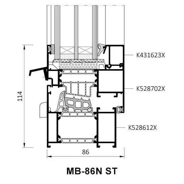 Aluprof MB-86N — теплі алюмінієві вікна та двері у Львові